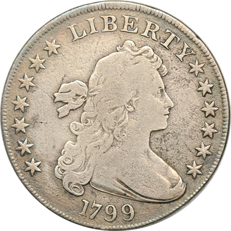 1799 (B-16) dollar, and an 1807 (O-103a) half-dollar, both impaired.