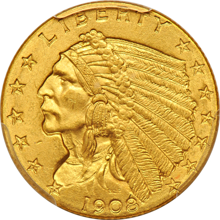 1908 PCGS MS-63+.