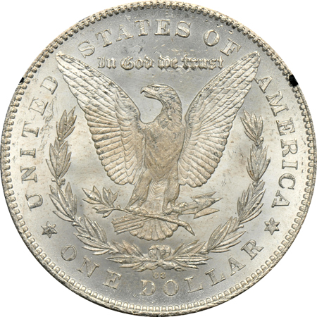 1880-CC 80 OVER 79, REVERSE OF 1878 GSA NGC MS-62.