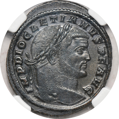 Roman Empire - Diocletian (AD 284-305) BI-Nummus NGC XF.