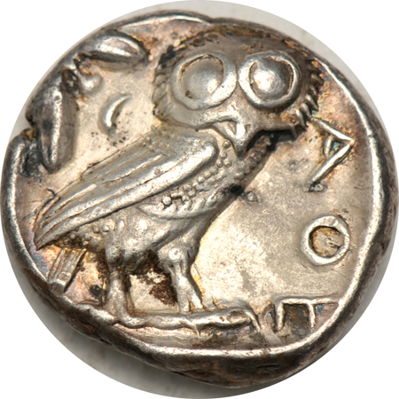 Greece - Athens Silver Tetradrachm (449 - 413 B.C.) VF.