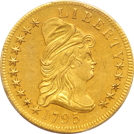 1795 13 Leaves. PCGS Genuine (code 94, as described).