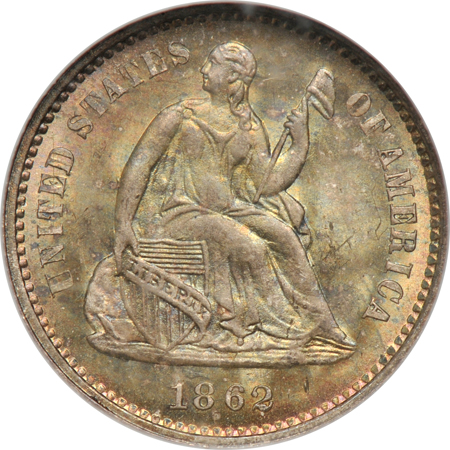 1862 NGC MS-66 CAC.