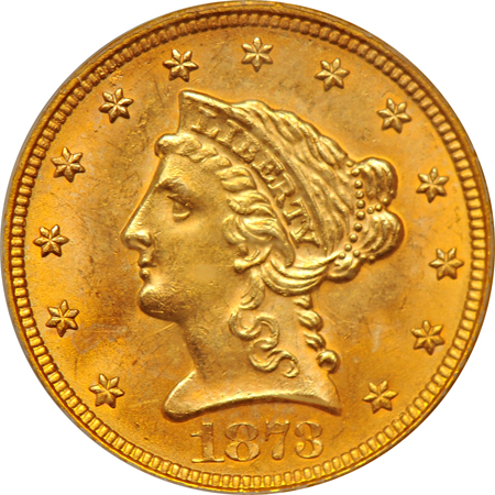 1873 Closed 3. PCGS MS-63.