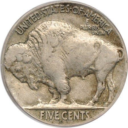 1918-D 8 OVER 7. PCGS VF-25.