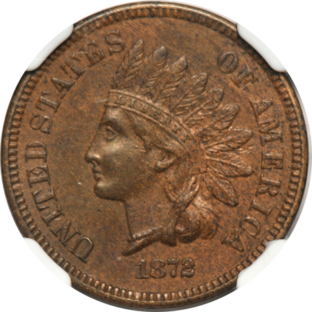 1872 NGC MS-62 BN.