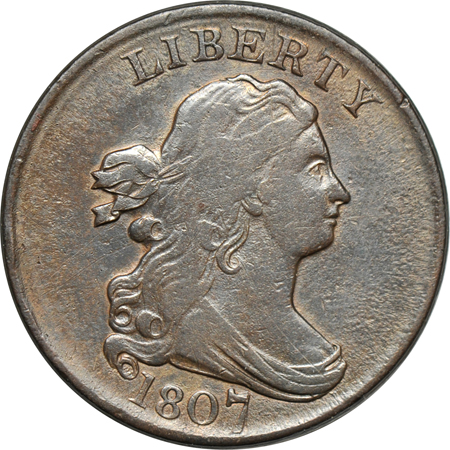 1801 (C-1) half-cent VF, and an 1807 (B-2) quarter VG.