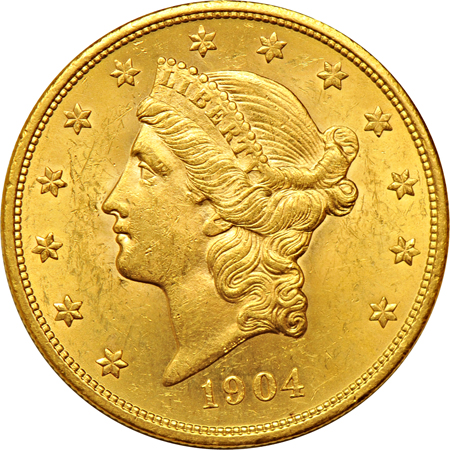 Five Coronet gold coins, AU/UNC.