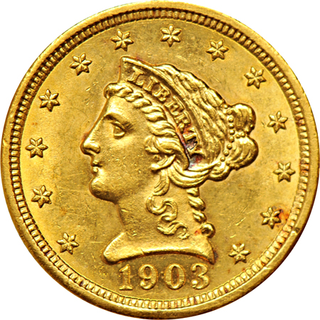 Five Coronet gold coins, AU/UNC.