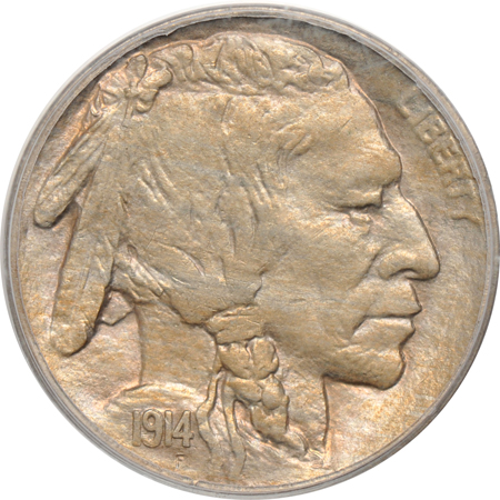 1900 Liberty nickel, and a 1914 Buffalo nickel, both PCGS MS-64.