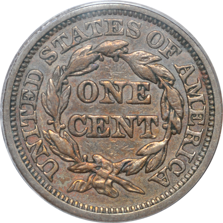 1843 (N-17, R.5) Mature Head, Large Letters, PCGS XF-45.