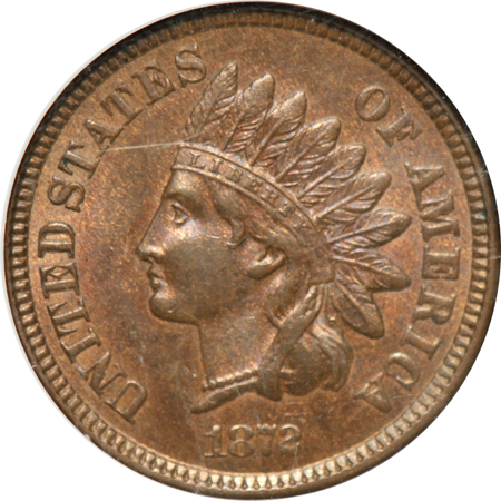 1872 NGC MS-64 BN.