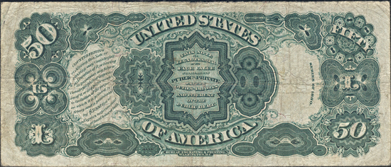 1880 $50.00.  Small Seal. PMG F-15.