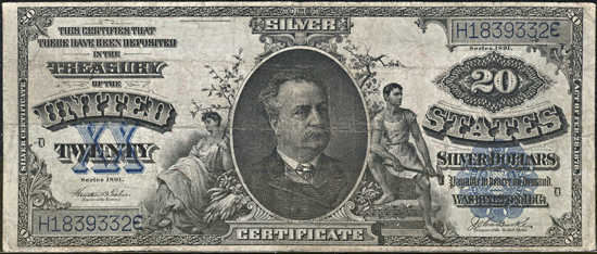 1891 $20.00.  CGA F-15.