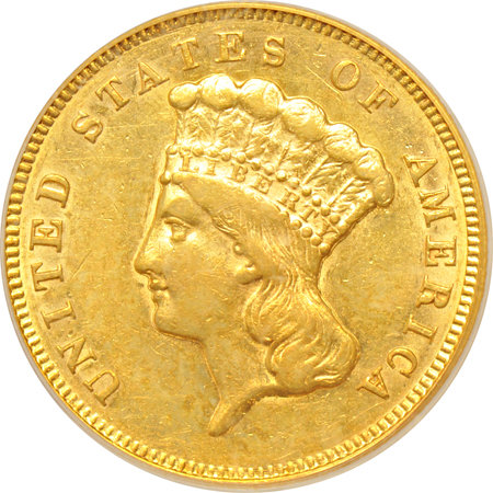 1874 PCGS AU-53 (green label).