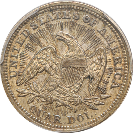 1853 Arrows & Rays. PCGS AU-55.