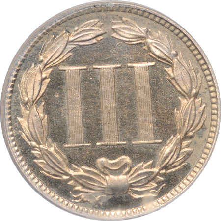 1865 "Pattern Obv. Die" PCGS PF-65CAM.