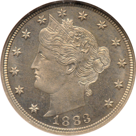 1883 No Cents. NGC PF-65.