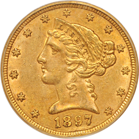 1897-S PCGS AU-55 (green label).