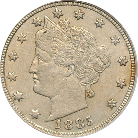 1885 PCGS AU-50.