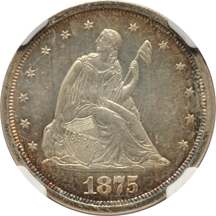 1875-S NGC MS-65 PL.