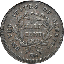 1795 Lettered Edge, with Pole (C-1, R.2). NGC VF-25.