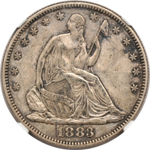 1883 NGC AU-50.