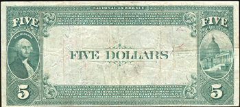 1882 $5.00. Alton, IL Charter# 5188 Value Back. VF.