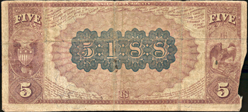 1882 Serial# 1 $5.00. Alton, IL Charter# 5188 Brown Back. F.