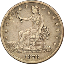 1860-O XF, plus an 1878-S Trade dollar VF.