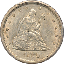 1875-S PCGS AU-55.