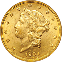 1904 PCGS MS-62 (green label).