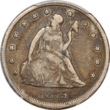 1875-CC PCGS VF-25.