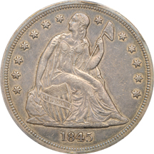 1845 PCGS XF-45.