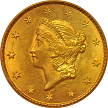 1849 Closed Wreath. PCGS MS-63.