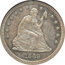 1869 NGC PF-65.