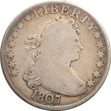 1801 (C-1) half-cent VF, and an 1807 (B-2) quarter VG.