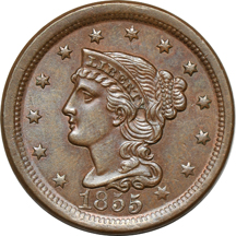 Four copper type coins AU or better.