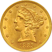 1885 PCGS MS-63+.