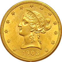 1903-O PCGS AU-58 (rattler).