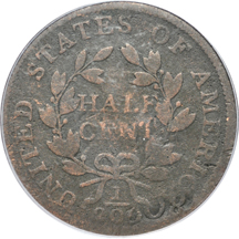 1802/0 REVERSE OF 1802 (C-2) Overstruck on 1802 Large Cent. PCGS GD-4.