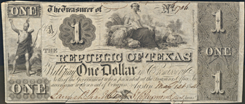 Two Obsolete Banknotes, Republic of Texas, PCGS.