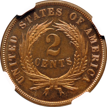 1871 NGC PF-64 RB CAC.