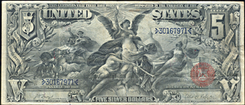 1896 $5.00.  F.