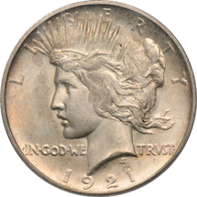 1921 PCGS MS-64 CAC.