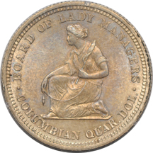 1893 Isabella Quarter. PCGS MS-60 (rattler).