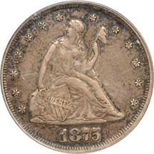 1875 PCGS XF-45.