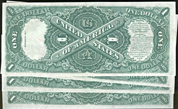 Cut sheet of four 1917 $1.00 CHCU.