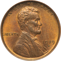 1909-S VDB. ANACS MS-64 RB.