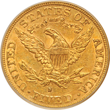 1897-S PCGS AU-55 (green label).